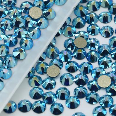 China Flatback 2088 Zircon AB Crystals Stones Blue Flat Back Rhinestone Fix Rhinestones Non-Hot Glass Rhinestones For Wedding Dress Designs for sale