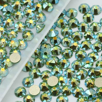 China Flatback Flatback Diamond 16 Cut 2088 Faceted Strass Peridot ab Crystal Glass Non Hotfix Rhinestone For Headband Accessory Designs for sale