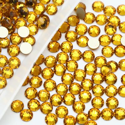 China Flatback Accept Customized 2088 8 Big 8 Samll Topaz Crystal Glass Star Stone Flat Back Not Hot Fix Rhinestone Flatback for sale