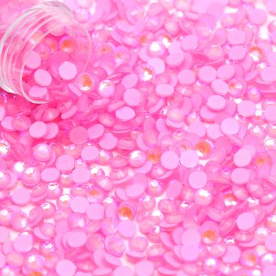 China Wholesale Flatback Pink SS6 SS8 SS10 Non Hotfix Glass Rhinestone For Nail Art Decoration for sale