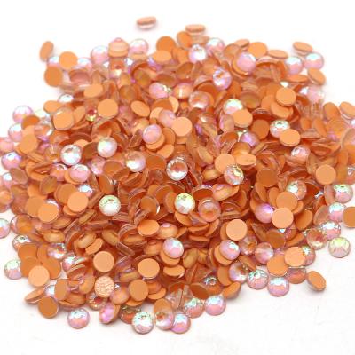 China Flatback Non Hotfix Wholesale 1440pcs/bag Orange Mocha AB Glass Rhinestone for sale