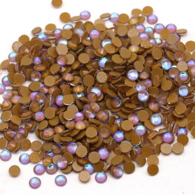 China Flatback Coffee AB Glass Flatback Rhinestone SS6 SS8 SS10 SS12 SS16 SS20 1440pcs/bag for sale