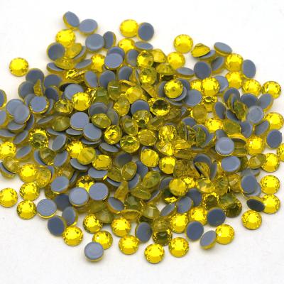 China Wholesale Fix Citrine Hot Stone Flatback Color SS10 Rhinestone Garment Glass Accessories 1440Pcs/Bag For Clothing for sale