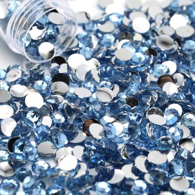 China Lt Sapphire Color Non Hotfix Flatback Resin Rhinestone Stone Wholesale for sale