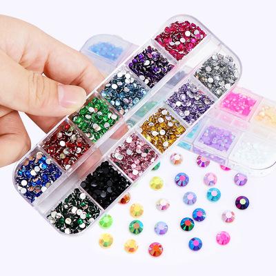 China Flatback OEM ODM Accept Customization 12 Hoops Resin Jelly Stone Nail Art Rhinestone Kit For Phone Case DIY for sale