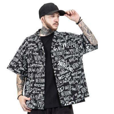 China Anti-pilling Collar Shirts New Summer Stylish Menswear Quality Casual Printed Designs Button Cooling Shirt For Men for sale