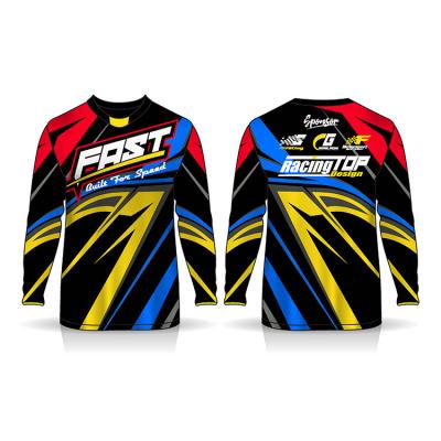 China ODM Breathable High Quality Custom 3D Sublimation Sports Motocross Long Sleeve Tank Top For Men for sale