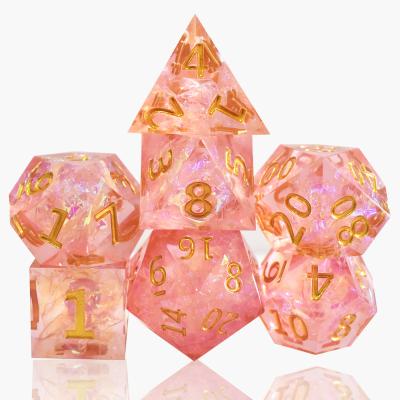 China DND Games Factory Wholesale Dice Resin Sharp Dies Set DND Dungeons and Dragons Dies for sale