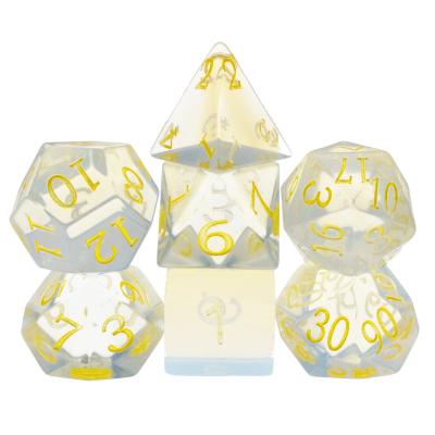 China Stone Opal Dice Free Custom DND Dies Set Dnd Gem Dice Set Polyhedral for sale