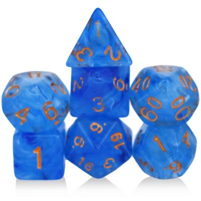 China Polyhedral Dies Set Wholesale Cheap Price 7pcs Dungeons And Dragons RPG Game Custom Polyhedral Acrylic Dnd Dies Set for sale