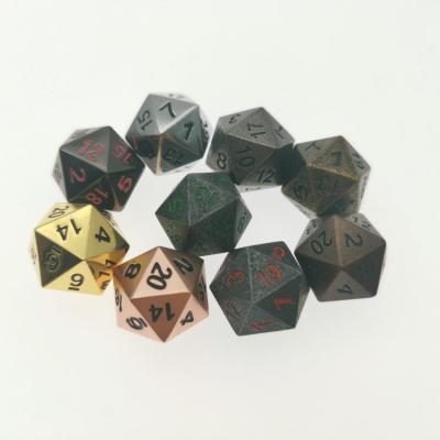 China Square Game 2020 New Metal D20 Dice Game Polyhedral Game Dies for sale