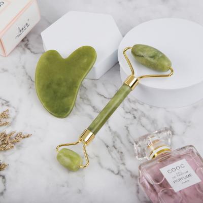 China High quality face relax Gua Sha facial xiuyan jade natural jade facial roller for sale