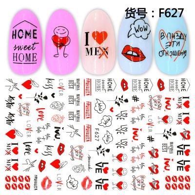 China 3d Nail Art Design DIY Decoration 3D Nail Sticker Valentine's Day Butterfly Decal Beauty Nail Sticker New for sale