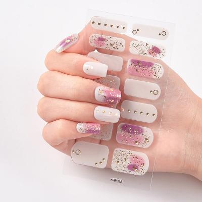 China Waterproof Strip Nail Sticker 2021 UV Gel Nail Sticker Star Moon Gel Nail Sticker Galaxy Brozing for sale