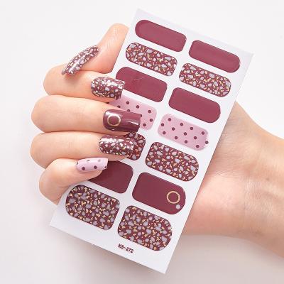 China Strip nail sticker high quality UV gel nail sticker private label waterproof gel nail stickers for sale