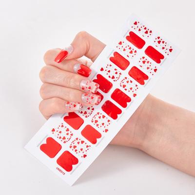 China Tape Nail Sticker Korea Gel Nail Sticker Manufacturers No Smell Heart Gel Polish Nail Sticker for sale