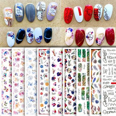 China 3d Nail Art Decals Nail Art DIY Decoration 2021 New Spring Summer Flower Manicure Stickers for sale