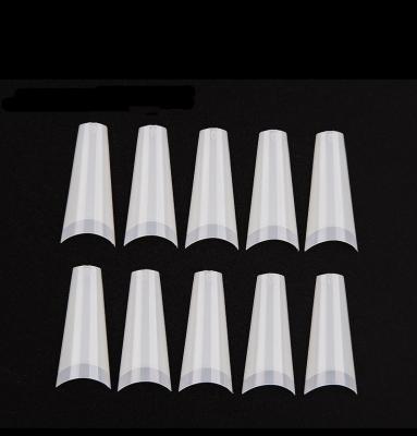 China Best Design Selling 500 Pcs Clear Artificial False Cowboy Flat Nail Tip Art Tips Full Cover Nail Coffin for sale