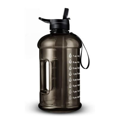 China Viable Straw 1 Gallon Jug For Sports Cover Wholesale Leakproof Tritan Plastic Drinking Water Bottle 2.2l for sale