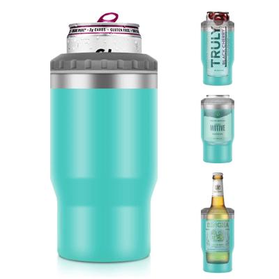 China Viable Engrave Logo Beverage Stainless Steele Vacuum Insulated Beer Bottle and 14oz Thermos Tumbler 12 Box Cooler for sale