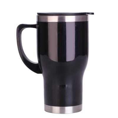 China Factory Price 450ml Car Heater Mug Electric Stainless Steel Viable Coffee Mug With USB And Car Plug for sale