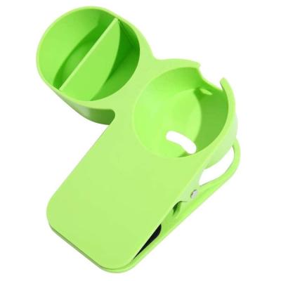 China Colorful Cheap Viable Water Cup Holder Clip Coffee Drink Manager Lap Portable Table Folder Desktop Cup Holder Clip Table With Strong Grip for sale