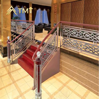 China Decorative modern stainless steel stair railing stainless steel stair railings modern porcelain stainless steel cut indoor stair railing stainless steel for sale