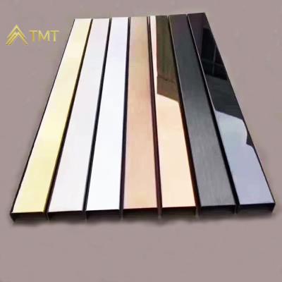 China PVD Plating Decorative Stainless Steel Metal Folding U Shape Strips Bar for sale