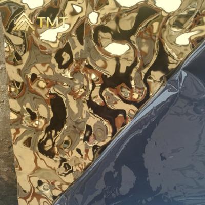 China Decoration Atching color 304/201 stainless steel color sheet water ripple luxury indoor outdoor pvd sheet for sale