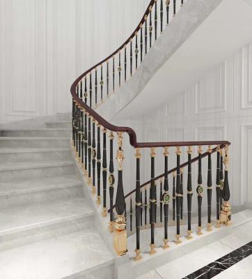 China Stainless Steel Modern Luxury Interior Railing Stair Railing Staircase Indoor Decorative Fence Railing For Home Decoration for sale