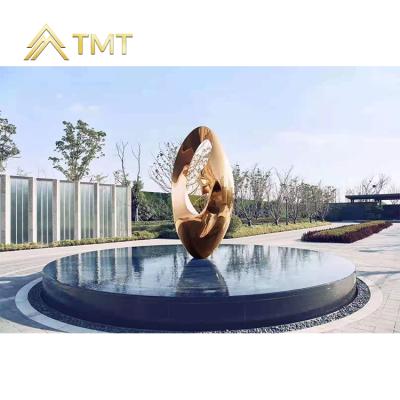 China Modern China Sliver Metal Steel Decoration Mirror Polished Stainless Steel Abstract Sculpture Large Outdoor Metal Sculptures Large for sale