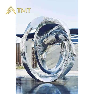 China Wholesale Custom Sculpture China Stainless Steel Garden Decoration Mirror Outdoor Modern Outdoor Sculpture Sculptures for sale