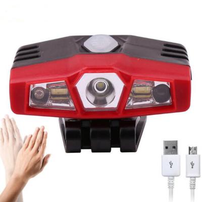 China Cap Light Element Polymer Motion Sensor Led Battery Clip On Head Lights Conveniont USB Headlight for sale