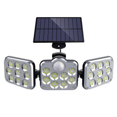 China Garden Outdoor Solar Light Waterproof Floodlights With Motion Sensor 3 Degree Security Lights Wall Head Light for sale