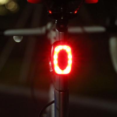 China Rechargeable Via USB USB Bicycle Rear Light Tail Light 7 Modes LED Bicycle Safety Waterproof Bike Tail Light Rechargeable for sale