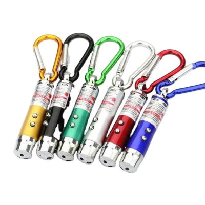 China Industrial 3 in 1 Multifunction 6 Colors Laser UV Head Light LED Indicator Flashlight Mini Chain Torch for sale