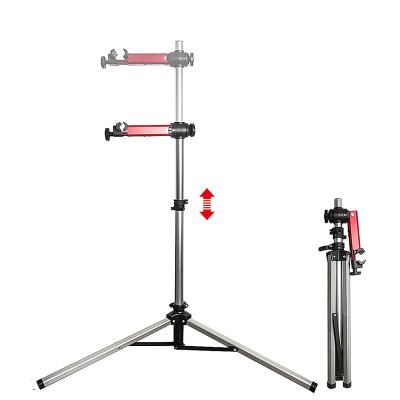 China Rall Kind of Professional Bicycle Bicycle Display Rack Bike Telescopic Arm Cycle Work Stool Mountain Bike Repair Steel Aluminum Foldable Rack for sale