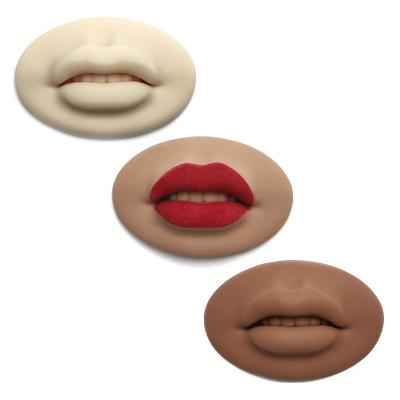 China Permanent Makeup and Microblading Practice PMU Latex Tattoo Practice Skin 3 Color Simulation Lips Silicone Blade Professional Microblading Practice Skin For Permanent Makeup for sale