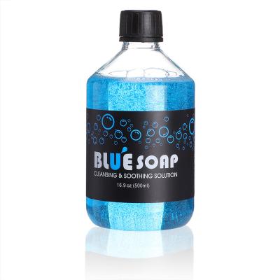 China 500ml Highly Concentrated Blue Tattoo Supplies Tattoo Liquid Soap Cleaner 500ML Liquid Disinfection for sale