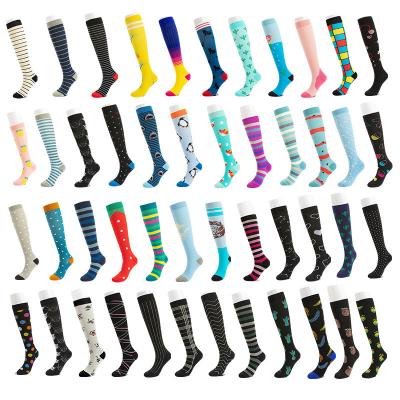 China Breathable Custom Made Knee Marathon 15-20mm Hg Hospital Nurse High Pressure Socks for sale