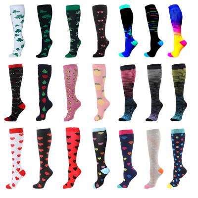 China Breathable Custom Made Knee Marathon 15-20mm Hg Hospital Nurse High Pressure Socks for sale