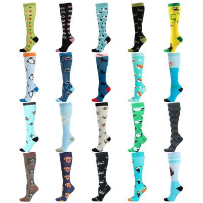 China Breathable Custom Made Knee Marathon 15-20mm Hg Hospital Nurse High Pressure Socks for sale