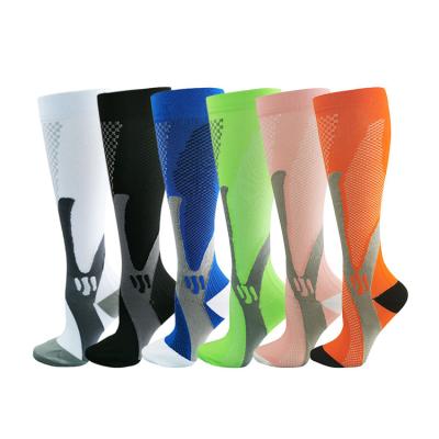 China Breathable Custom Made Knee Marathon 15-20mm Hg Hospital Nurse High Pressure Socks for sale