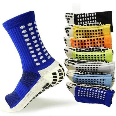 China Wholesale New Design Breathable Custom Sports Non Slip Football Knitting Anti Slip Youth Grip Football Socks for sale