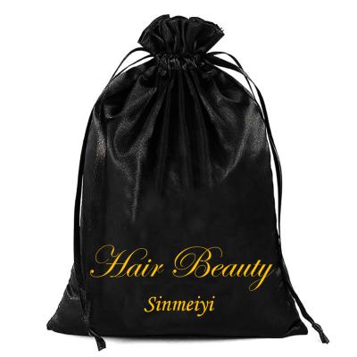 China Custom Gift Satin Hair Extension Wigs Bag With Logo Wig Packaging Satin Bag Package Silk Bag for sale