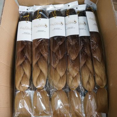 China Private Label Synthetic Braiding Hair Elephant Braid Synthetic Hair Pre Stretched Crochet Hair 24 Inch Ombre Braiding Hair For Black Women In Stock for sale