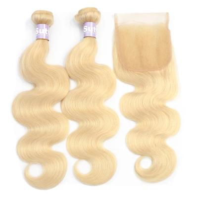 China Wholesale Brazilian Blonde Human Hair Virgin Body Wave Body Wave 613 Bundles for sale