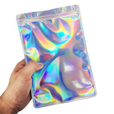 China One Side Clear One Side Moisture Proof Laser Holographic Aluminum Foil Rainbow Custom Candy Doypack From China Manufacturer With Zipper for sale