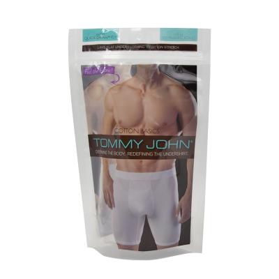 China Custom Clear Ziplock Plastic Travel Underwear Barrier Waterproof Logo Printing Storage Packaging Bag For Men for sale