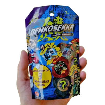 China Customized Disposable Heat Seal Cool Printing Aluminum Foil Packaging Plastic Bags Stand Up Pouch With Hole For Toys for sale